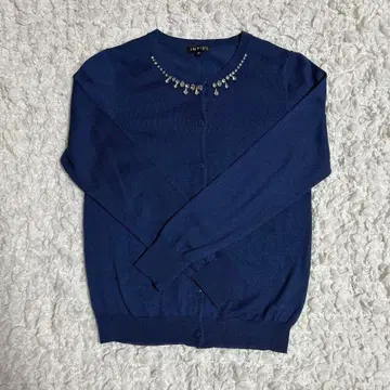 INDIVI 네이비 비쥬 가디건 38