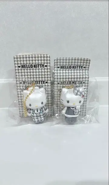 산리오 헬로키티 시크릿 마스코트 천 조각 하운드투스 체크 패턴