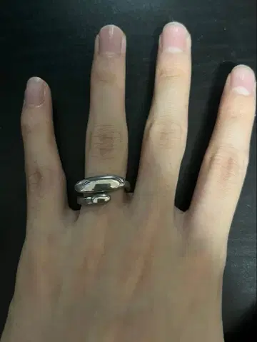 디자인 실버 반지