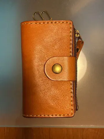 Hertz 동전 지갑 포함 4연 키케이스 [ 소가죽 ]