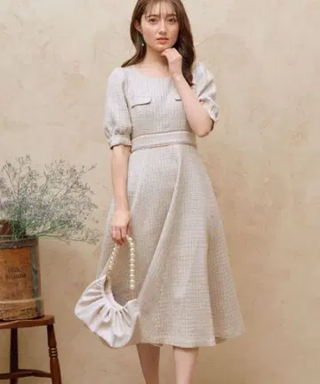 Noela 반팔 트위드 원피스 M