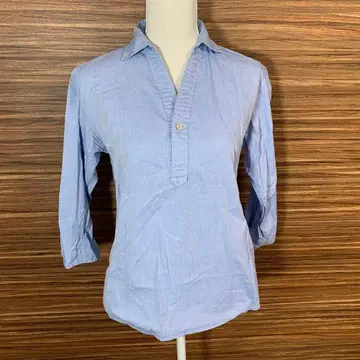 어반 리서치 셔츠 38 사이즈 M 상당 스카이블루 파랑 블루 긴팔 무지