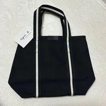 [ 새상품 미사용 ] 에네스베 토트백 코튼 로고 검정 블랙