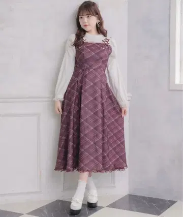 데콜테 트임 롱 원피스