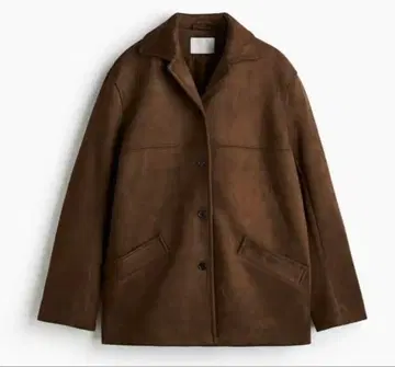 브라운 스웨이드풍 테일러드 자켓