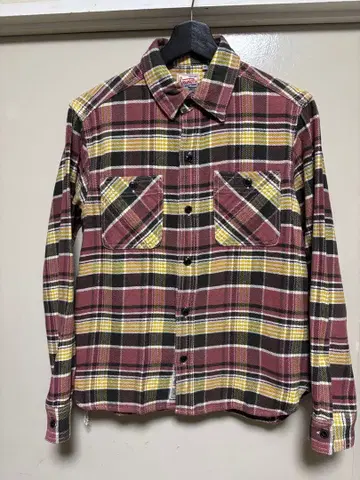 HOUSTON 플란넬 셔츠 긴팔 체크 셔츠 휴스턴