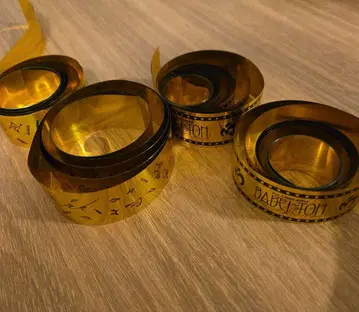 Mrs. GREENAPPLE 은색 테이프 바벨의 탑 2종 4개