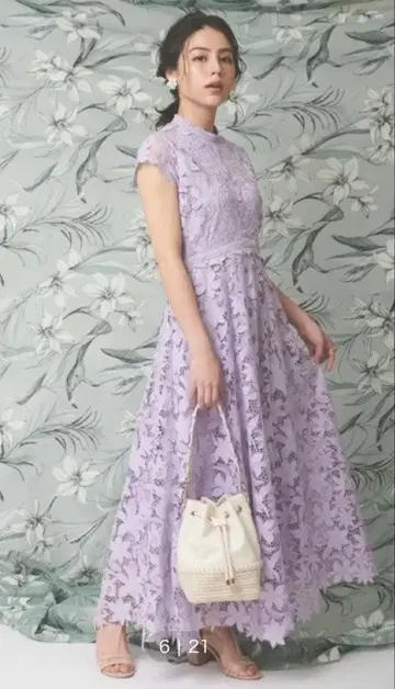 Noela 10주년 기념 드레스 M 퍼플 중고