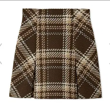 SNIDEL 로우봉 체크 스커트