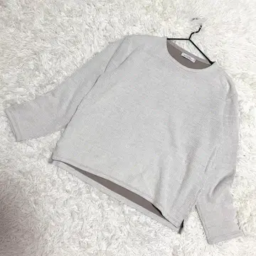 UNITED ARROWS 더블 페이스 니트 풀오버 화이트 ( S )