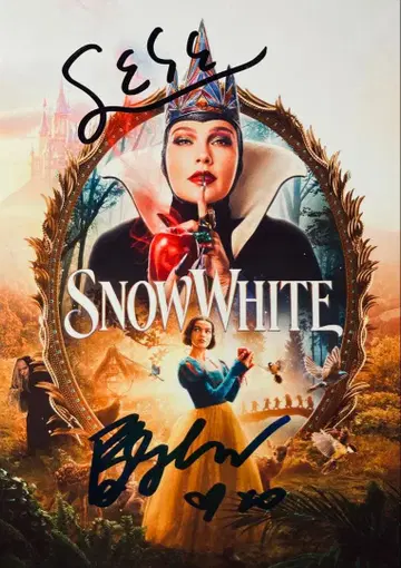 백설공주 갈 가돗 & 레이첼 제글러 친필 사인 사진 u7