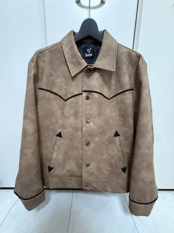 스웨이드풍 자켓 블루종 베이지