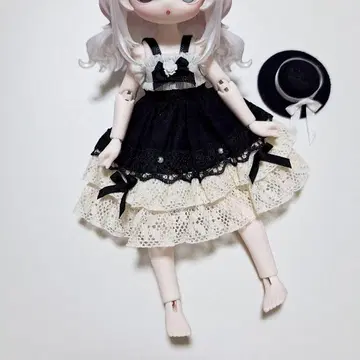 오비츠 11 사이즈 블랙 원피스 모자 포함 아웃핏