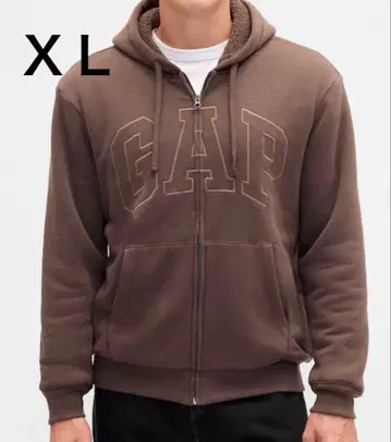 새상품 택 포함 GAP 보아 안감 후드티 XL 브라운 gap 브라운