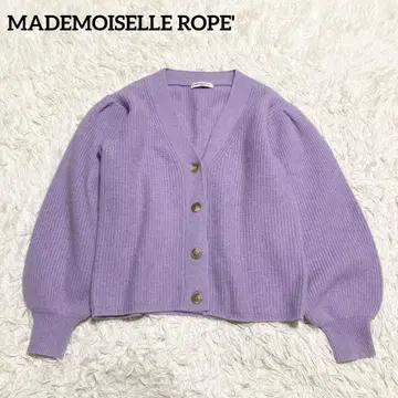 MADEMOISELLE ROPE' FOX 혼 퍼프 슬리브 니트 가디건