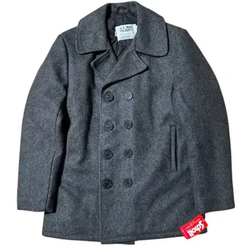 미사용품 Schott 미국제 AT740 피 코트 38 그레이