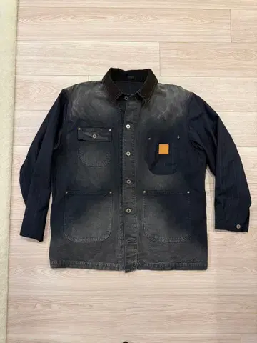 KOHKI 코듀로이 옷깃 그레이 블랙 커버올