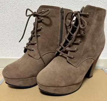 [ 새상품급 ] 브라운 스웨이드 레이스업 부티 [ 배송비 포함 가격 ]