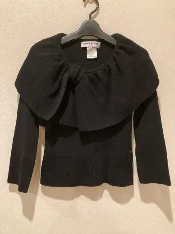 SONIA RIKIE 소니아 리키엘 울x캐시미어 니트 블랙 36/S