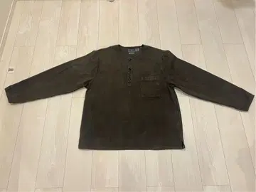 BLUE BLUE JAPAN 코츠부사시코 진흙 염색 헨리넥 셔츠