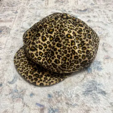 레오파드 무늬 헌팅 캡 레오파드 y2k