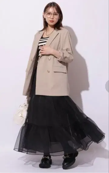 [택 포함 새상품] 마이 스트라다 티어드 볼륨 스커트