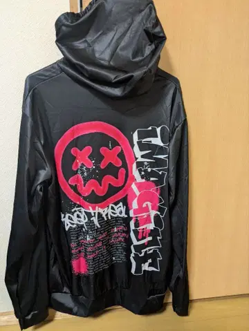 2벌 세트 그래픽 프린트 후드티 블랙 화이트