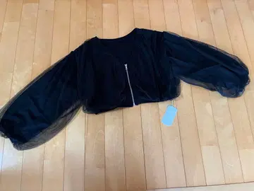 Chico 택 포함 새상품 블랙 튤 니트 가디건