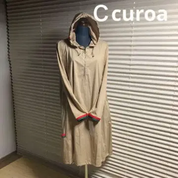 새상품! Ccuroa (시크로아) 후드 부착 베이지 롱 원피스