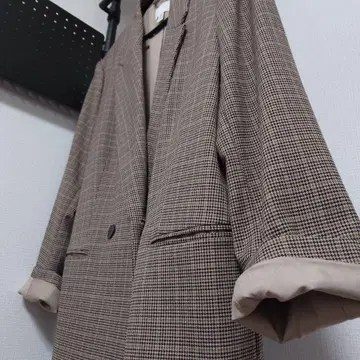 H&M 체크 무늬 테일러드 자켓 M 사이즈