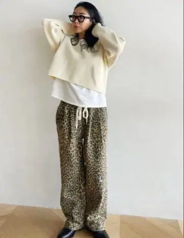 Searoomlynn 허리 개더 canvas 턱 팬츠