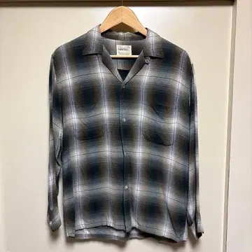 60s 옴브레 레이온 셔츠 타운크라프트 쉐도우 체크