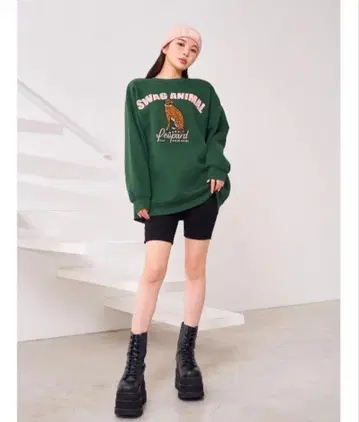 다리치 컷 리브 바이커 팬츠 블랙