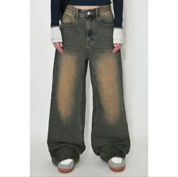 워시드 배기 팬츠