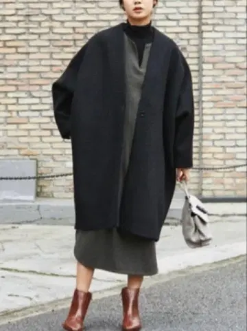 림아크 빅 돌먼 코트 네이비 프리 사이즈