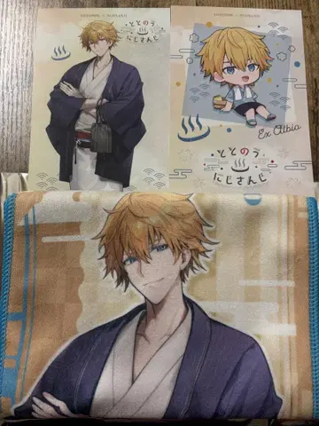 극락탕 니지산지 엑스알비오 타월 엽서 세트