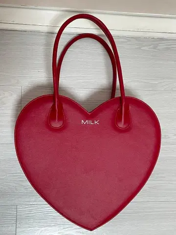 MILK 하트 백 빨간색