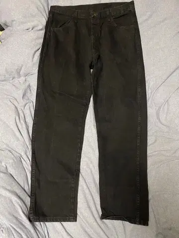 RUSTLER 블랙 데님 데님 팬츠 와이드 테이퍼드 38 x 32인치