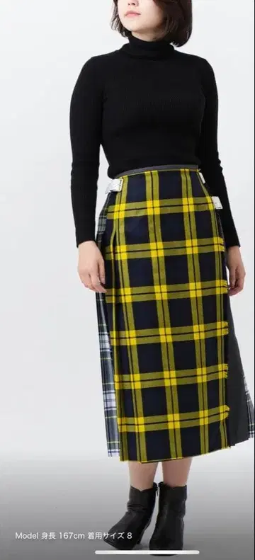 별주 O'Neil of Dublin 콤비네이션 더블 벨트 퀼트 스커트