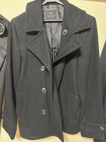 VENCE EXCHANGE 블랙 울 코트