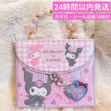 [열쇠 부착 씰 대지 10장] 산리오 씰 컬렉션 백 마이멜로디 쿠로미