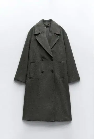 ZARA 소프트 오버사이즈 코트 그레이 M 사이즈