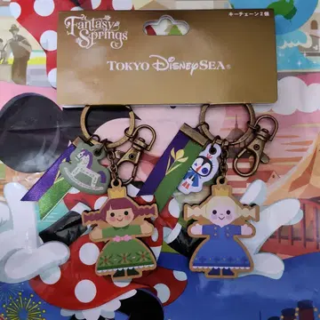 신상 디즈니 판타지 스프링스 안나와 눈의 여왕 키체인