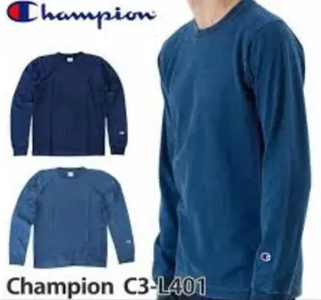 챔피온 리버스 위브 인디고 롱 슬리브 티셔츠 / XL