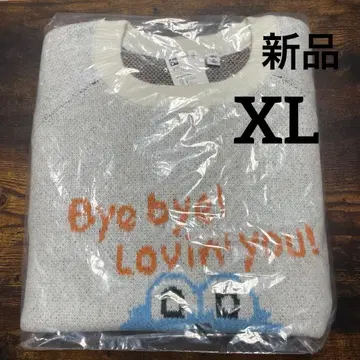 새상품 GU 퍼펫 순순 오버 사이즈 니트 풀오버 화이트 XL