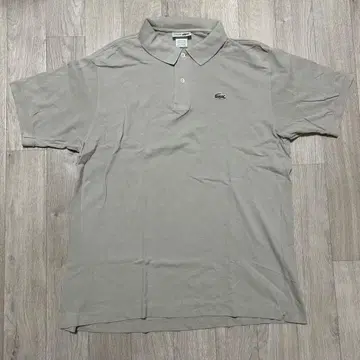 LACOSTE 피케 셔츠 라이트 그레이 자수 악어 로고 빈티지