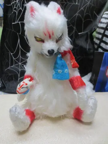 구미의 백여우 봉제 인형 오드아이 여우 여우 오이나리님 30cm