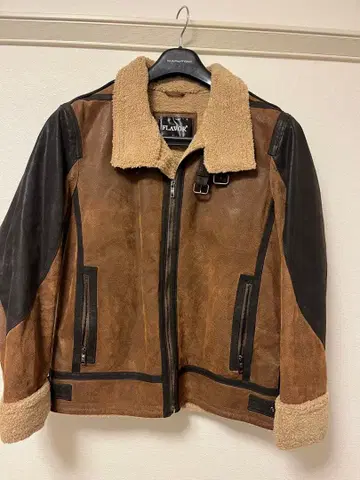 가죽 퍼 콤비 자켓