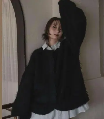 mideal 볼륨 슬리브 가디건