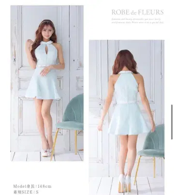 ROBE de FLEURS 트위드 x 비쥬 셋업 미니 드레스 화이트